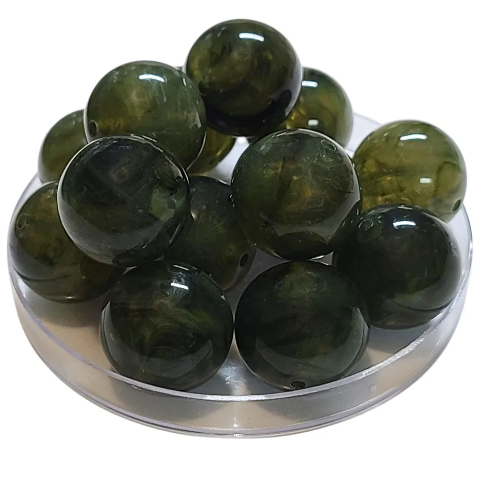 ARTSHOP Boules 24MM 376 perle militaire marbré x1