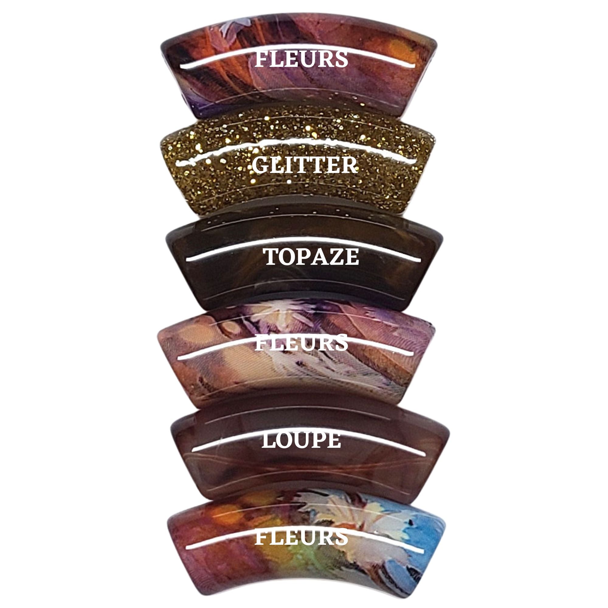 ARTSHOP Camaieux 190 lot 6 tubes incurvés 12MM marron
