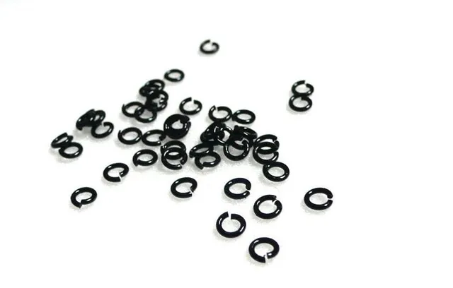 Gingerlily G710 anneaux ouverts noirs 5mm x50 sans nickel