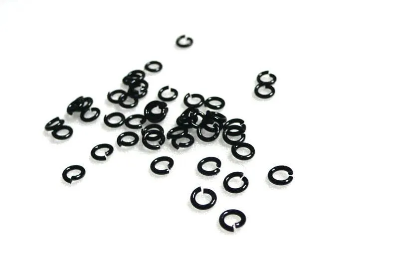 Gingerlily G710 anneaux ouverts noirs 5mm x50 sans nickel