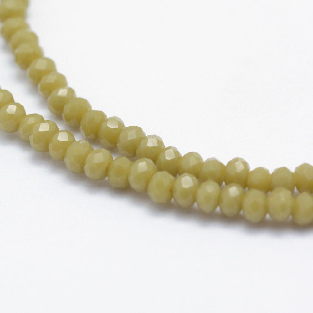 Gingerlily Perles G3727 perles toupies cristal vert kaki 3mm