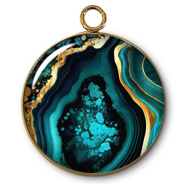 ARTSHOP 48 pendentif Intemporel abstrait doré x1