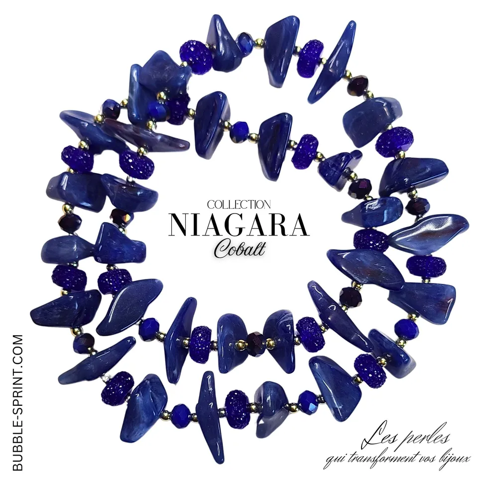 ARTSHOP Niagara Cobalt collier monté 52 cm