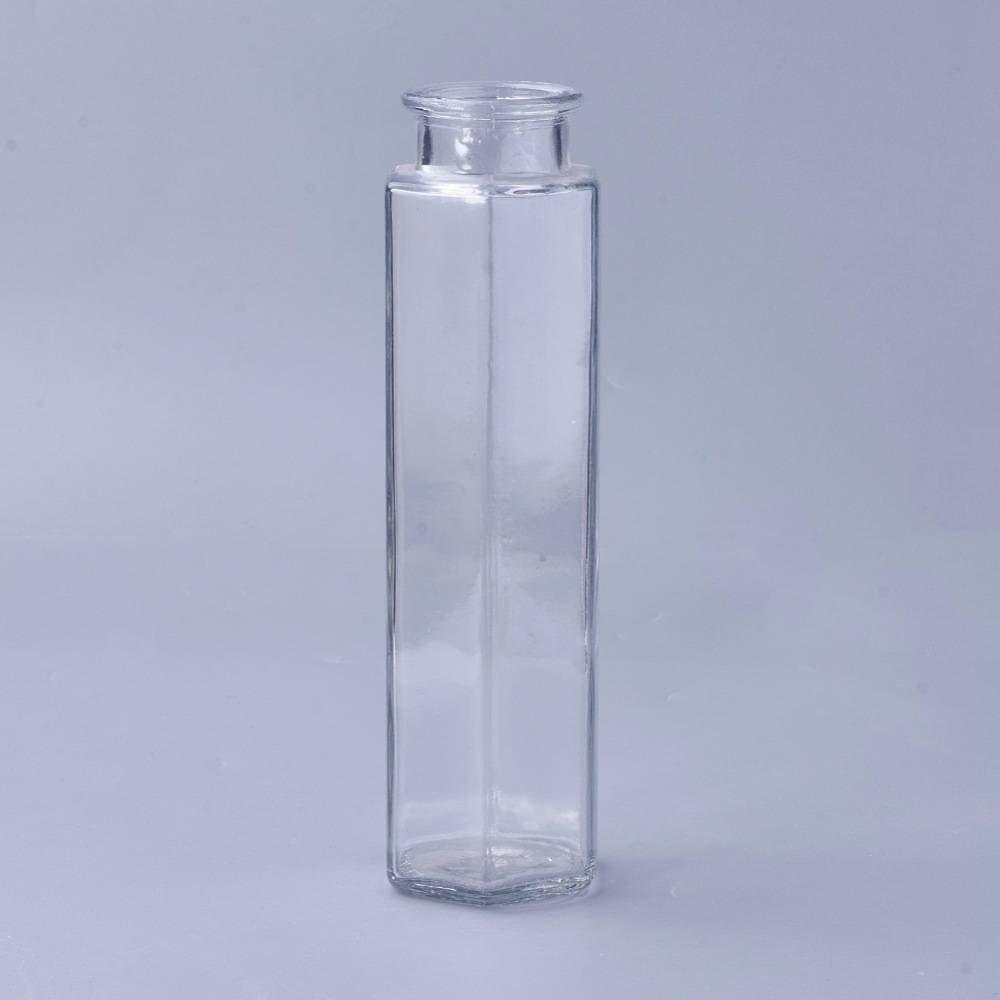 Gingerlily Bouteille hexagonale verre 19x5cm x1 déco