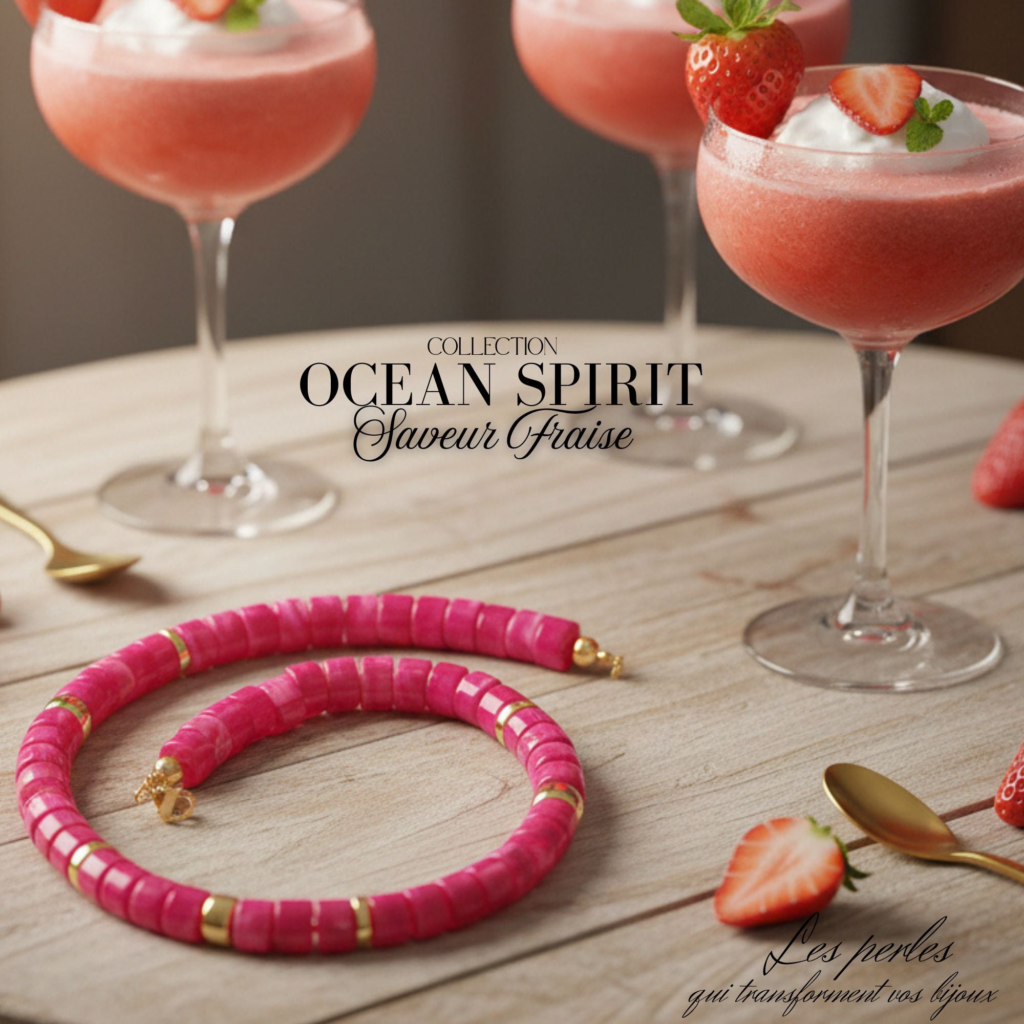 ARTSHOP Ocean Spirit kit collier Fraise 50 cm acrylique