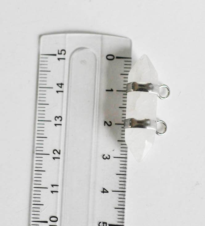 Gingerlily Pendentifs DIY Pointe cristal G2303 pendentif 32mm argent