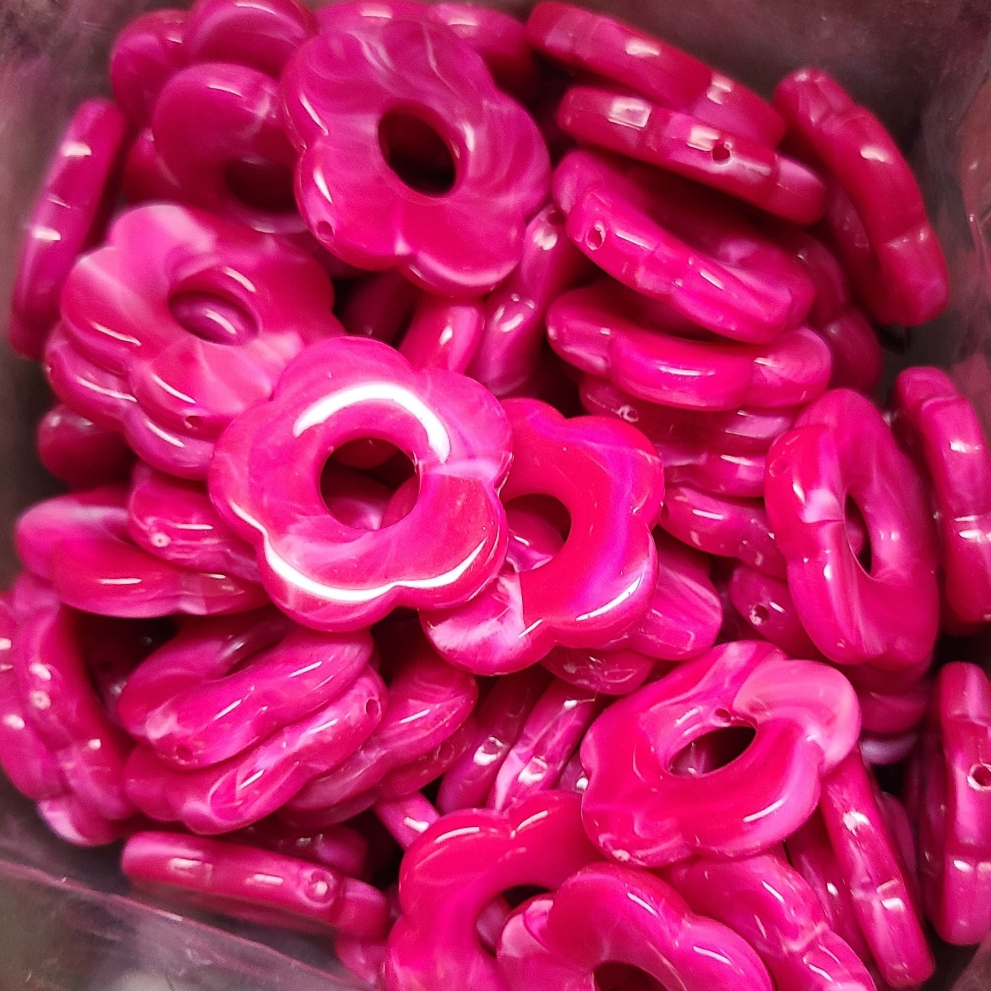 ARTSHOP Flower power 20 fleur Capucine fuchsia 27 mm x1