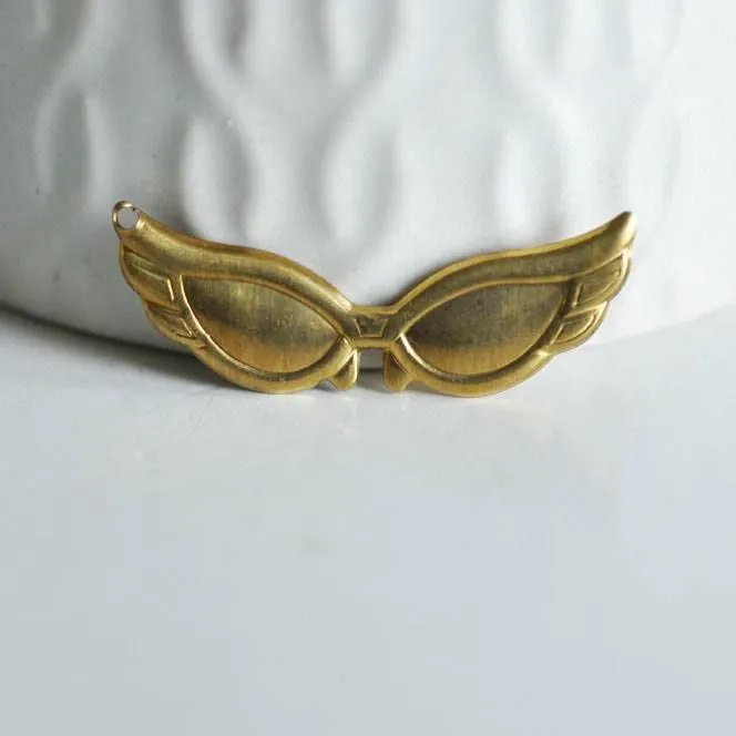 Gingerlily Lunettes G1505 Breloque Laiton Brut 33 mm à l’unité