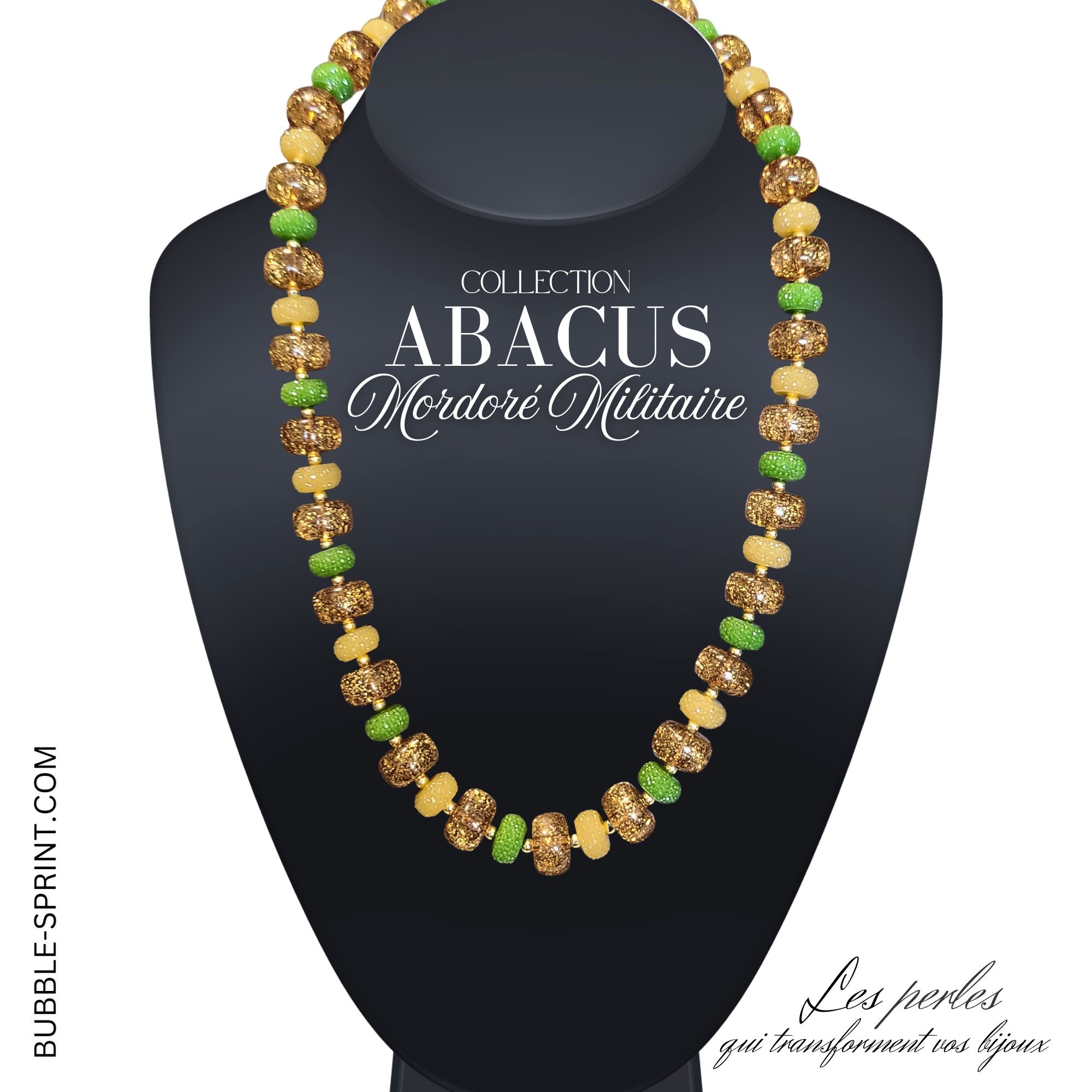 ARTSHOP Abacus collier mordoré militaire 54cm kit