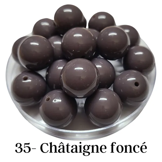 ARTSHOP Boules 35 perle ronde châtaigne foncé 20mm x1