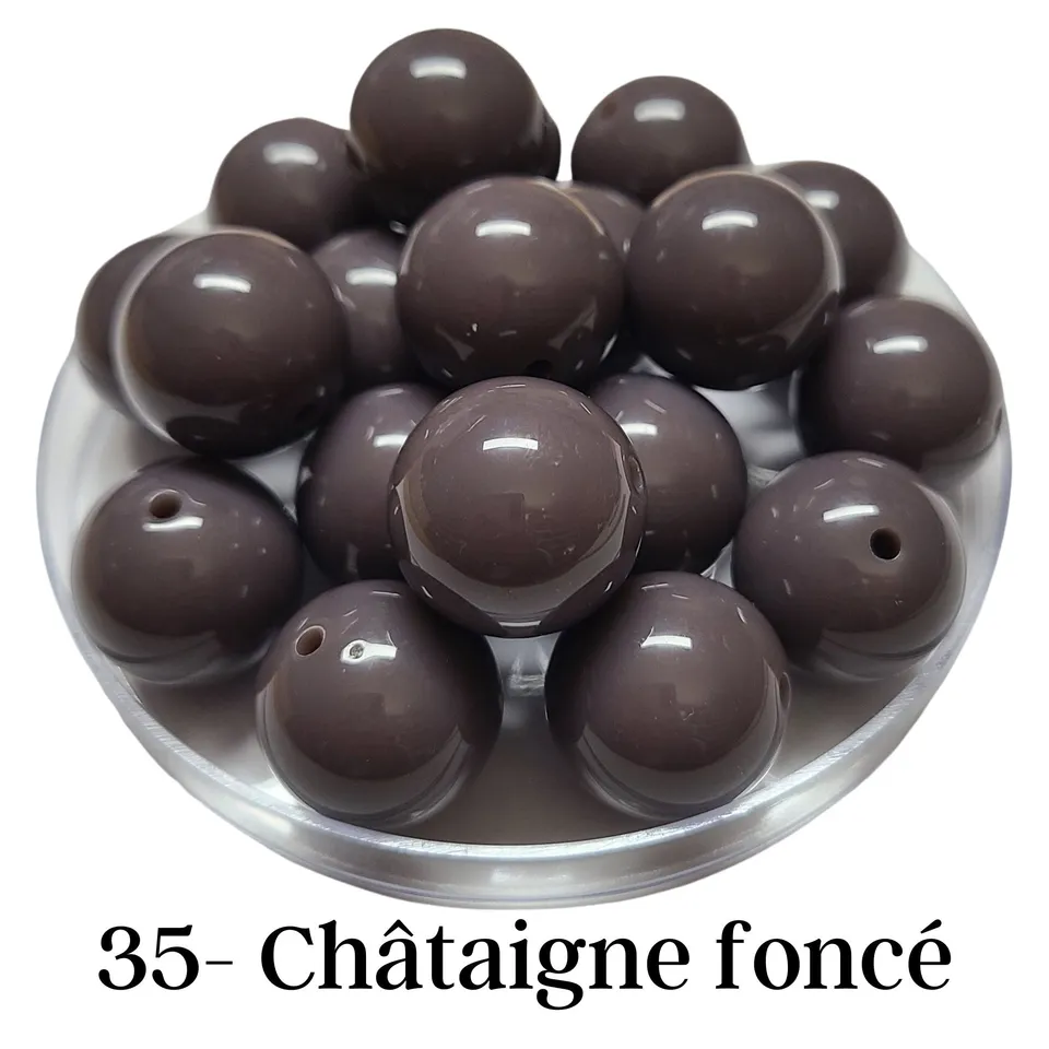 ARTSHOP Boules 35 perle ronde châtaigne foncé 20mm x1