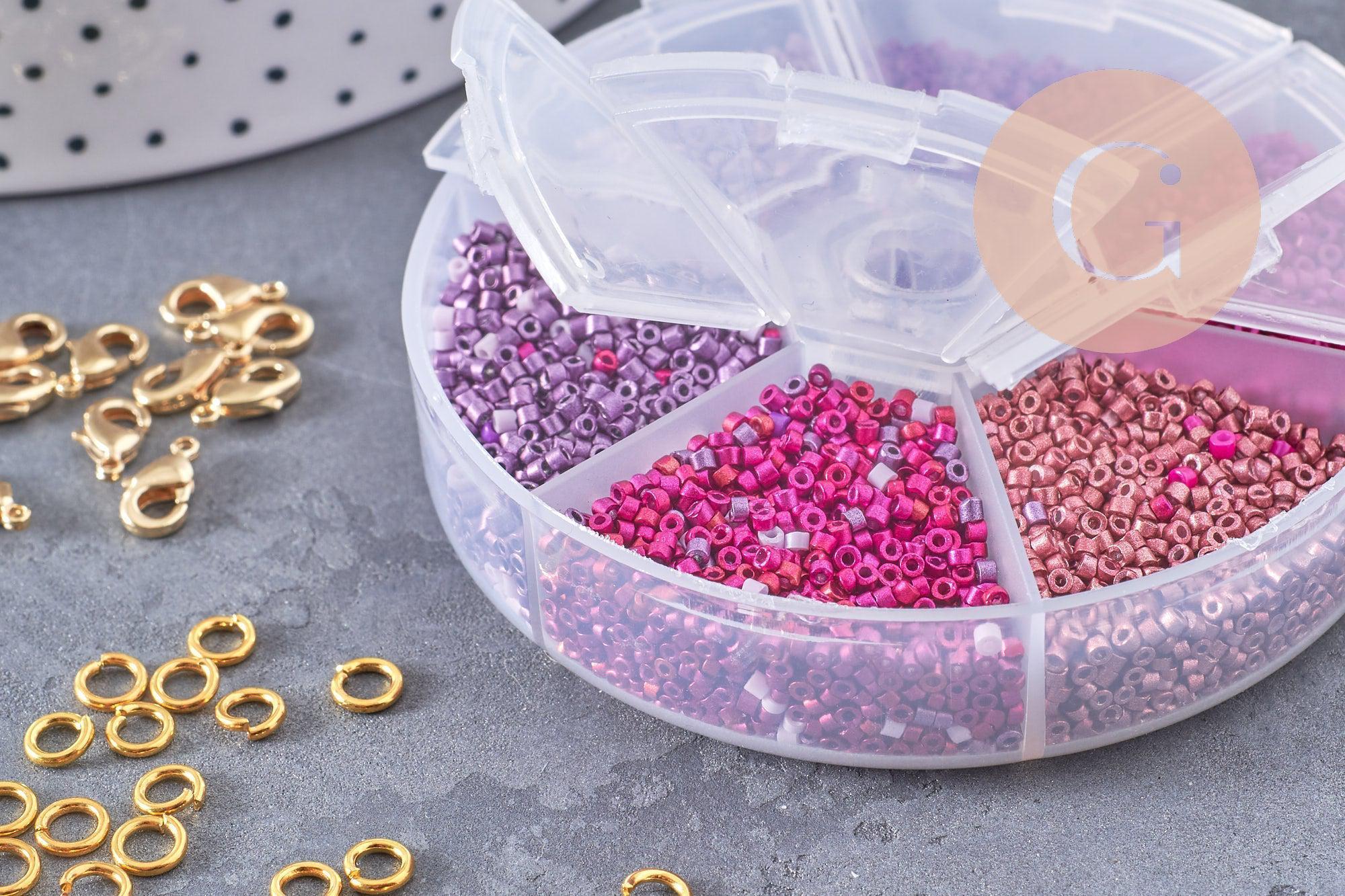 Gingerlily Kit G9191 perles rocaille tube verre mix violet