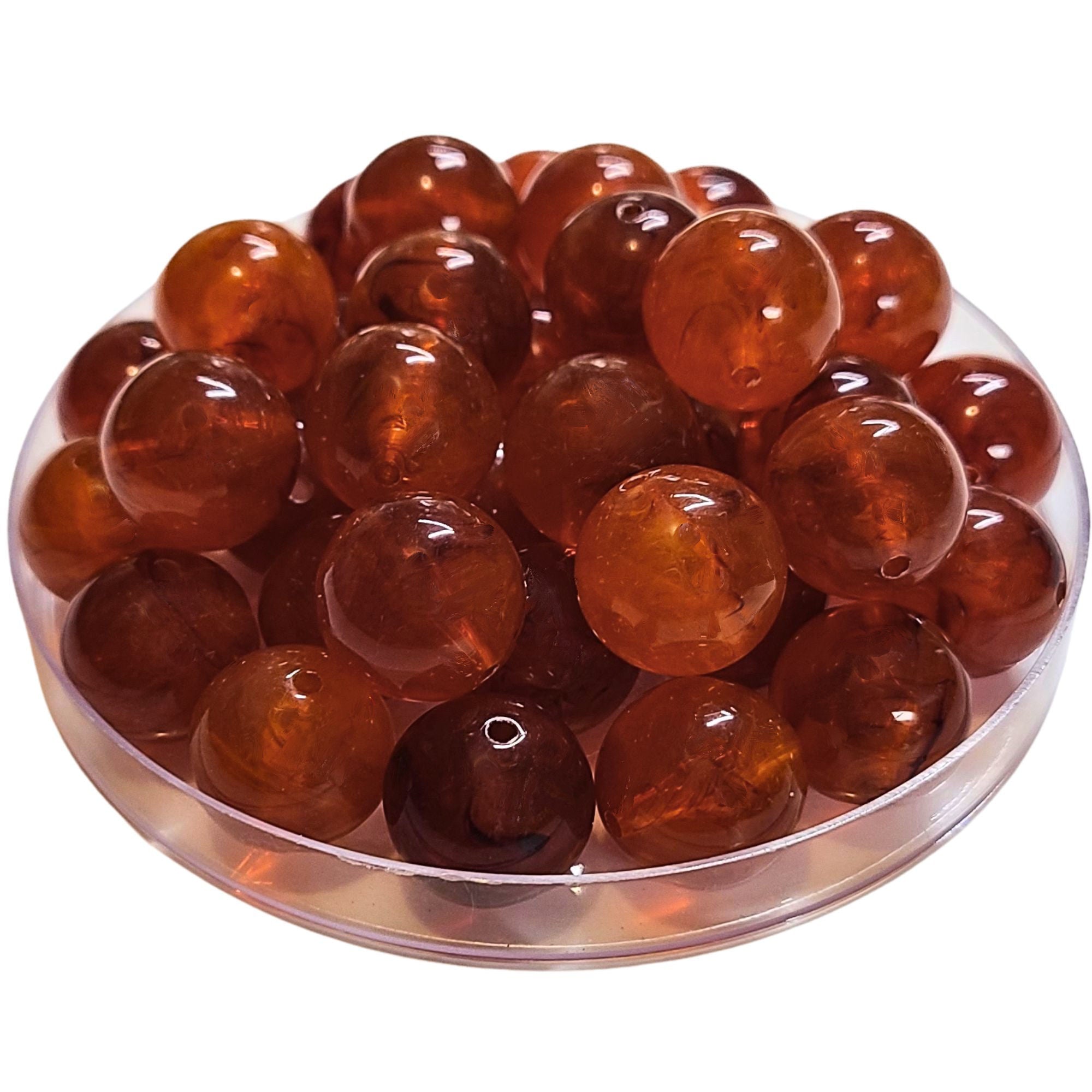 ARTSHOP Boules 16MM 380 perles caramel marbré x15