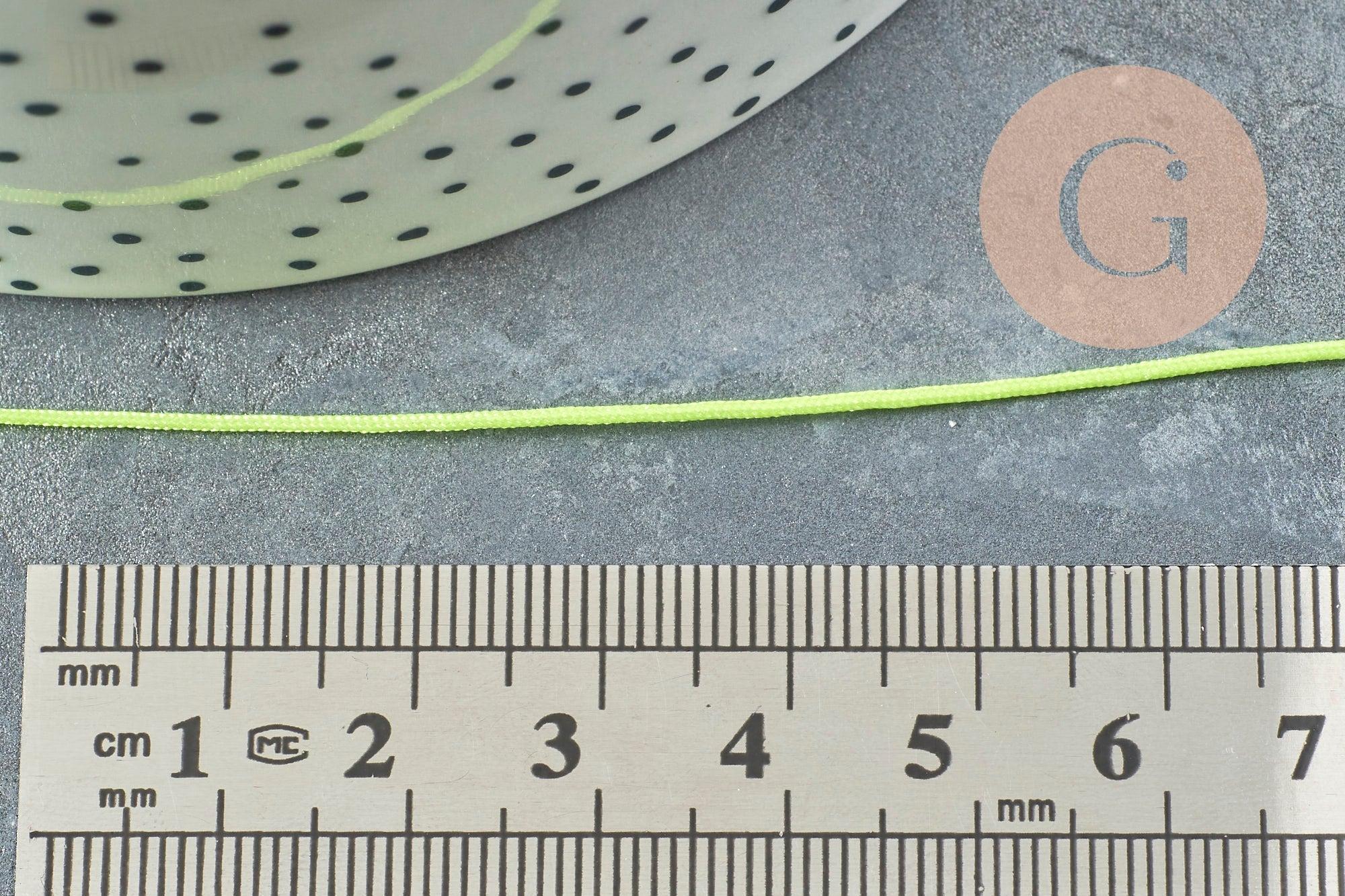 Gingerlily Cordon polyester jaune fluo 0,8mm 1m G9455