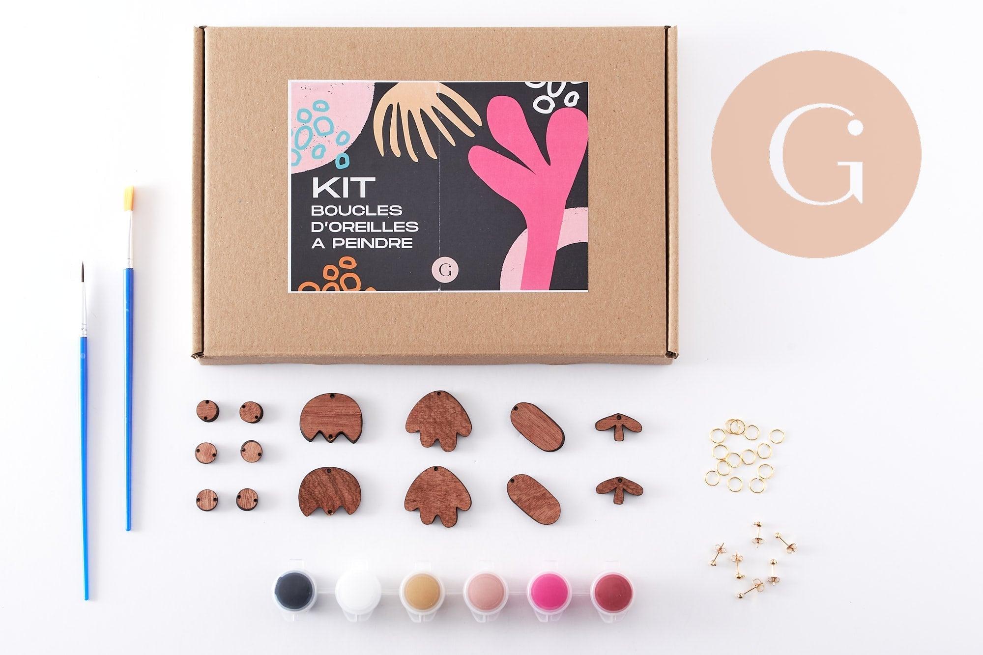 Gingerlily Kits G9879 kit boucles bois à peindre 3 paires