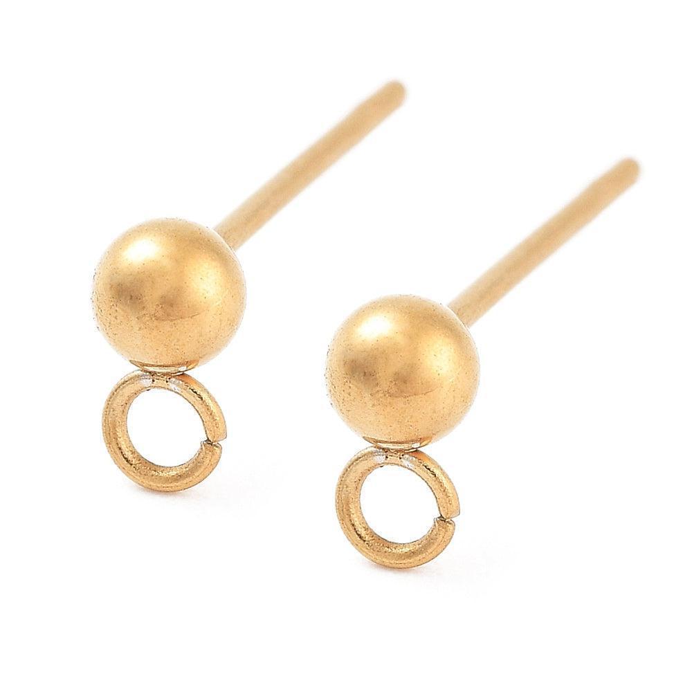 Gingerlily Apprêts G10308 clous oreille doré 4mm x10