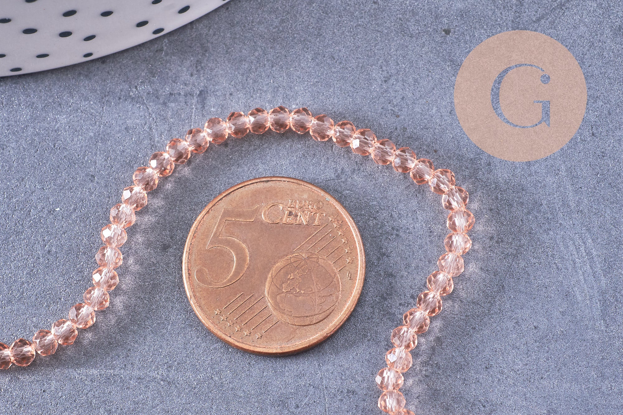 Gingerlily G10947 fil perles abacus cristal rose 2,9mm 35cm