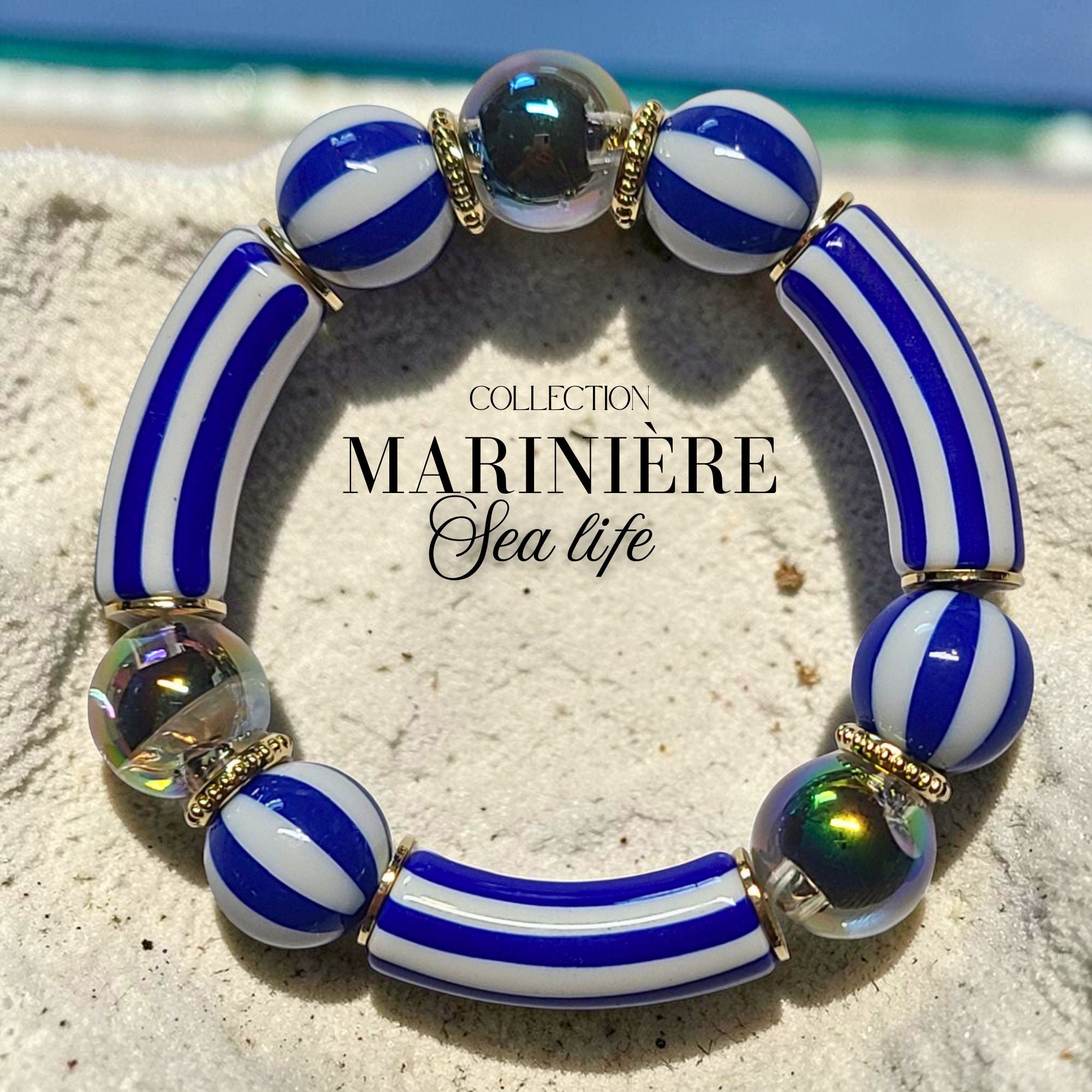 ARTSHOP Marinière Sea Life kit bracelet à faire 5,5cm