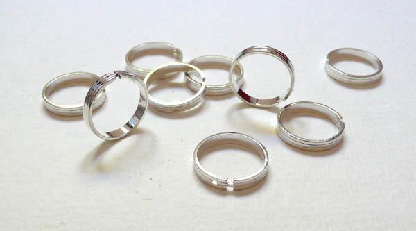 Gingerlily Apprêts Support G2489 bague réglable argenté x4