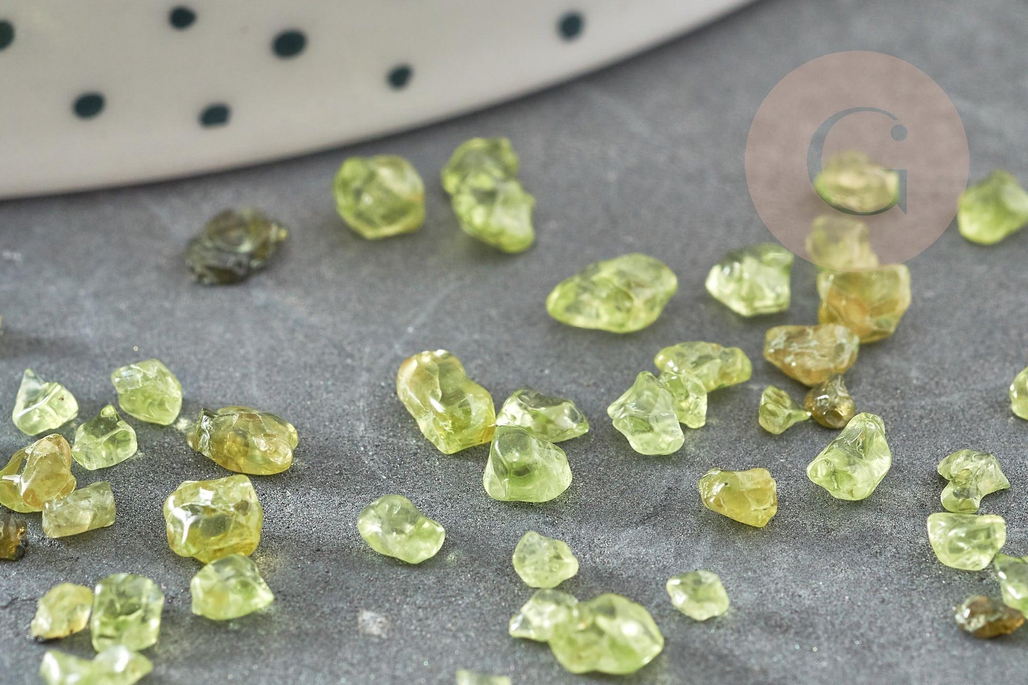 Gingerlily Quartz olive G3501 chips pierre 2-6mm 20g