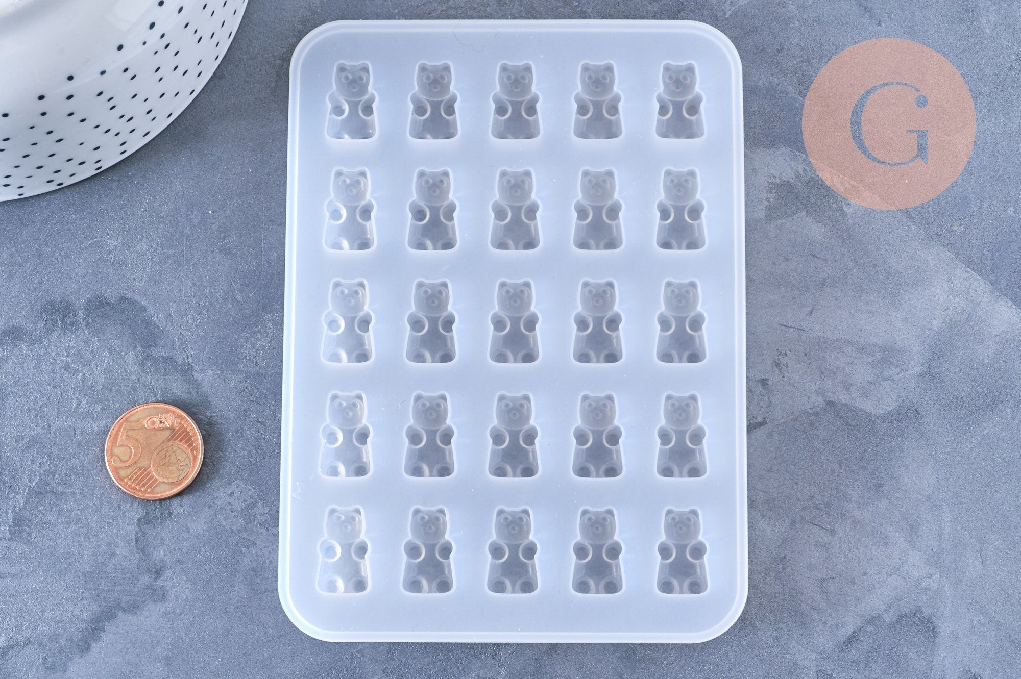 Gingerlily Pâte polymère moule ourson résine 135mm silicone réutilisable