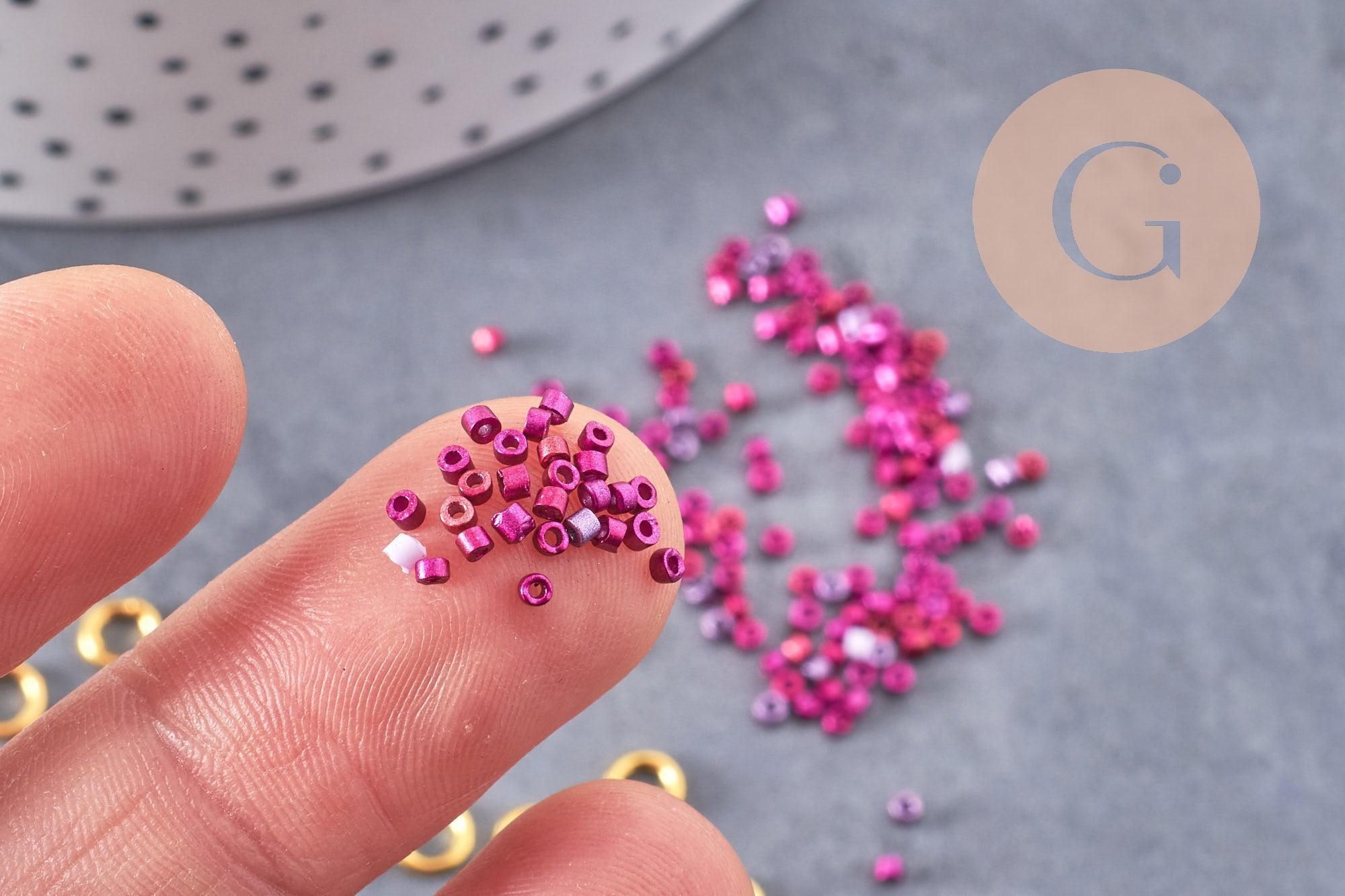 Gingerlily Kit G9191 perles rocaille tube verre mix violet