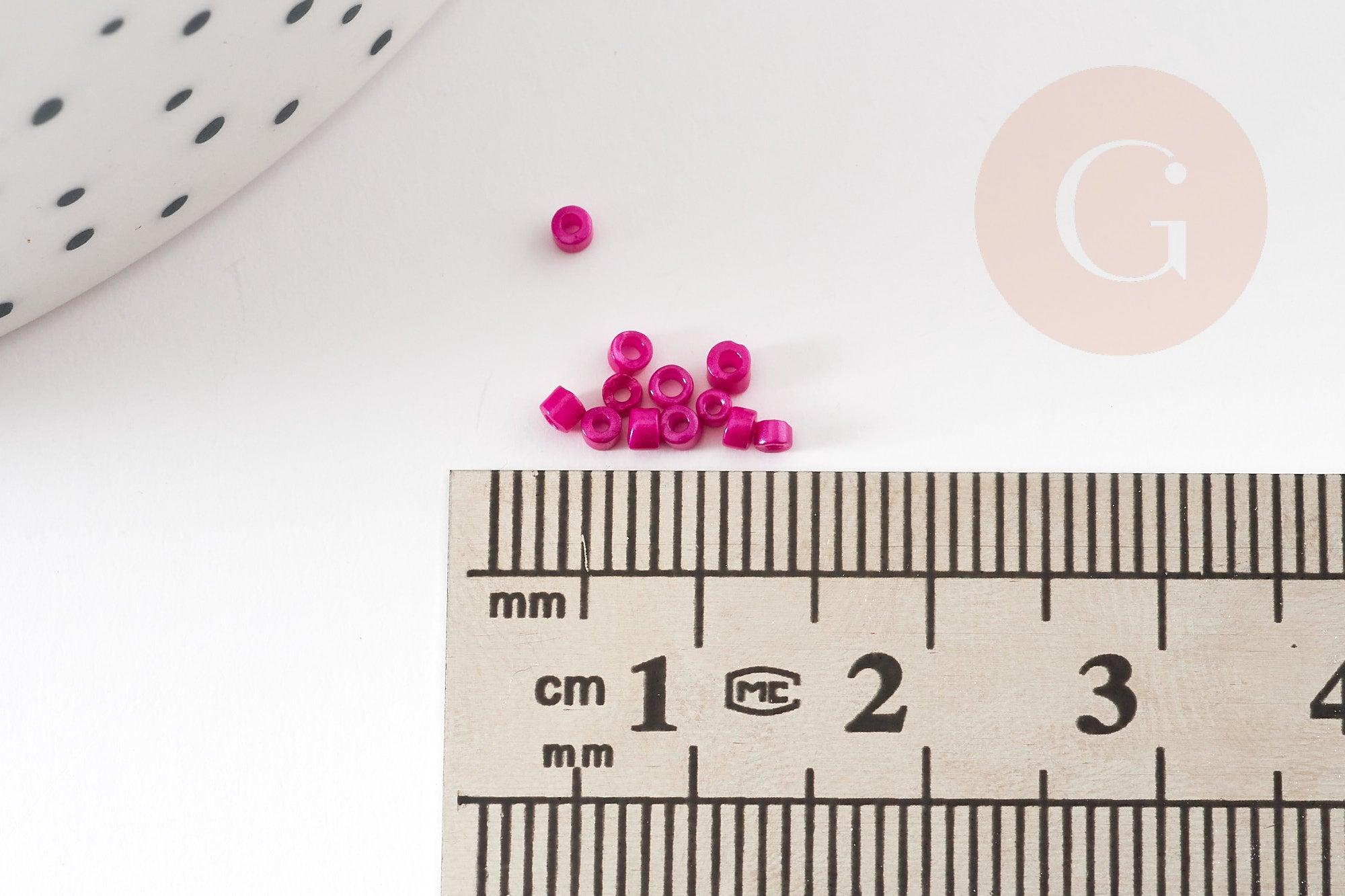 Gingerlily Perles rocaille tube rose fuchsia 8g