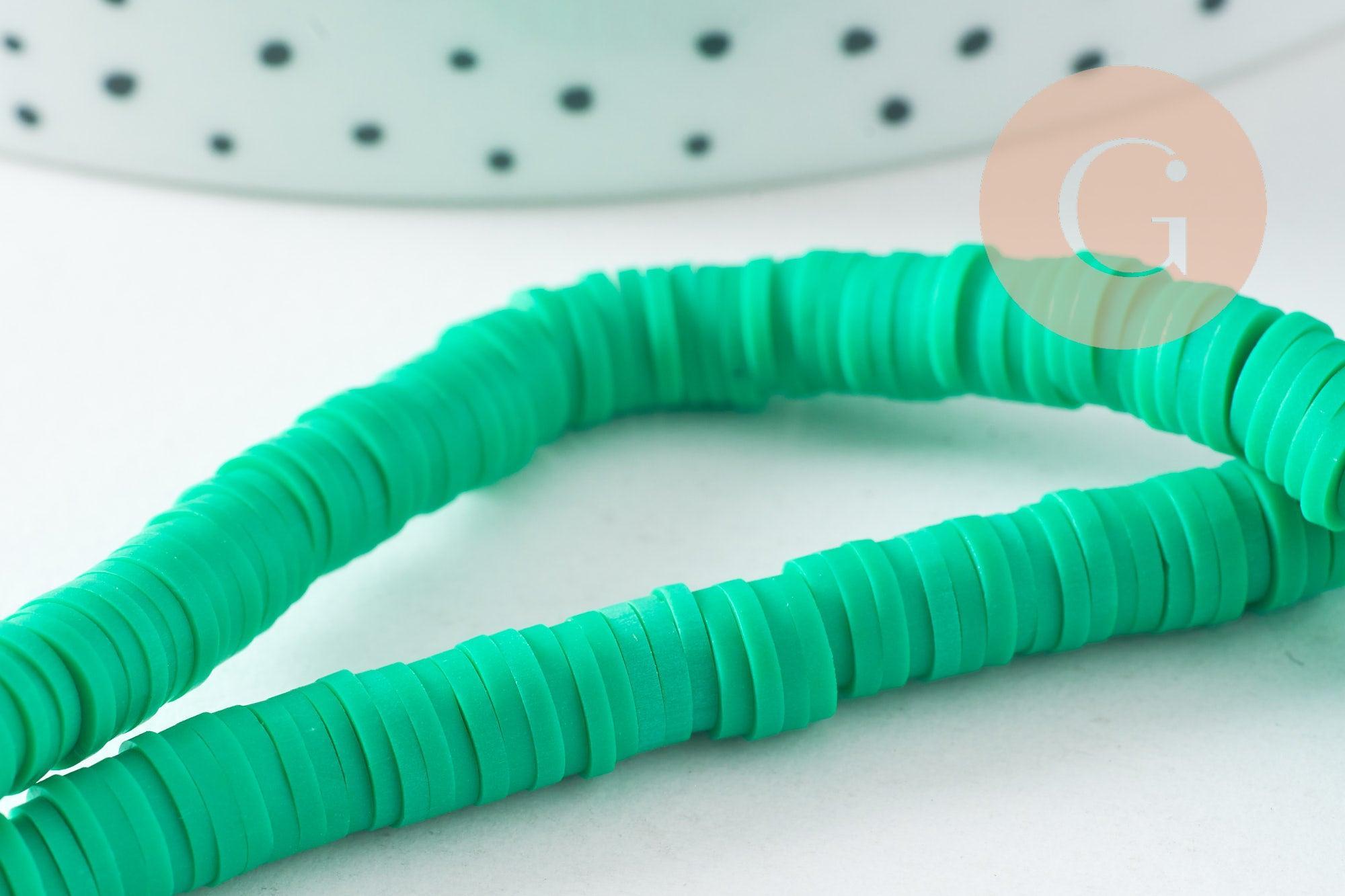 Gingerlily Perles heishi vert clair 6mm fil 38cm 320 perles