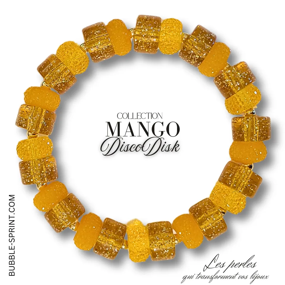 ARTSHOP Mango bracelet DiscoDisk kit élastique acrylique