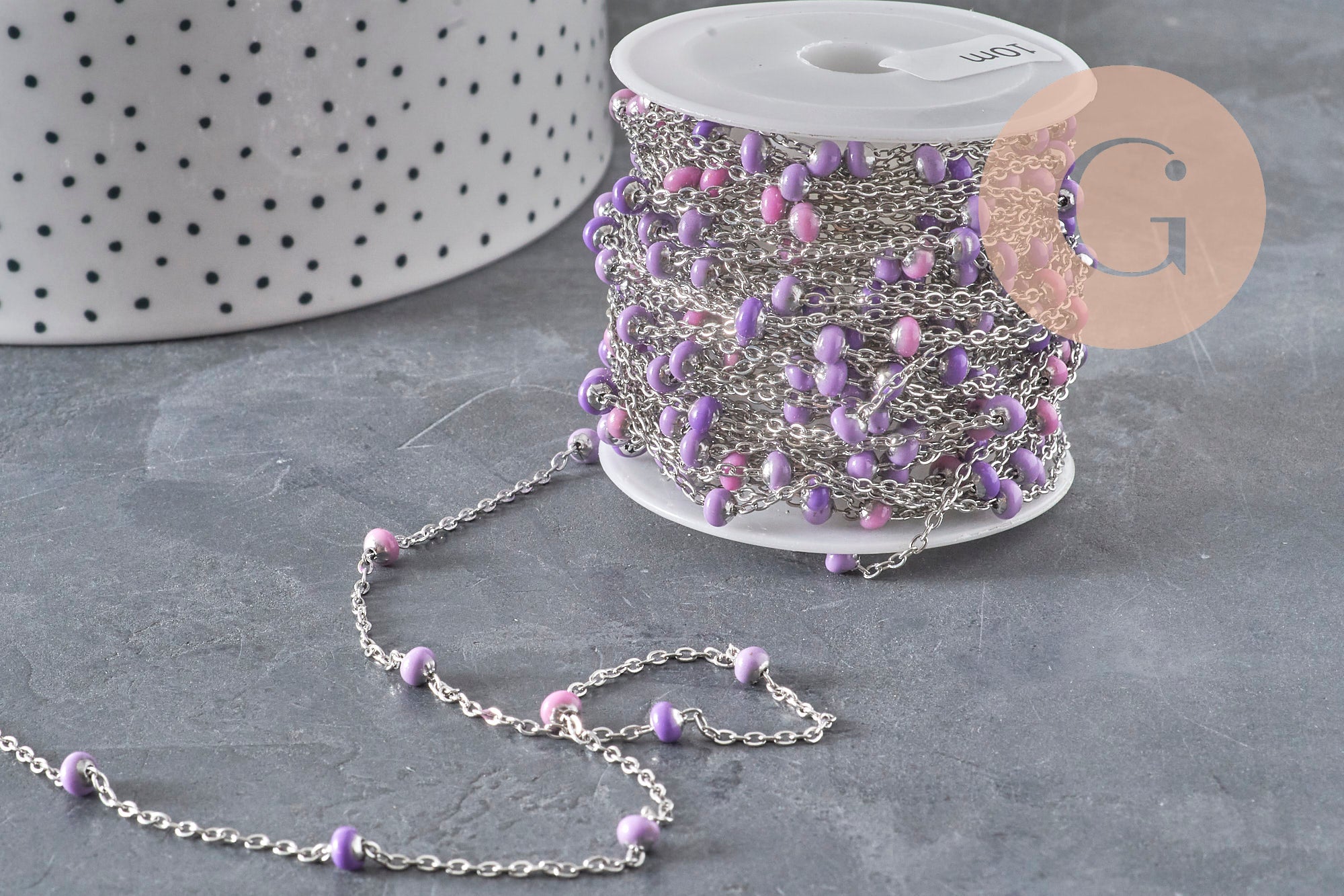 Gingerlily Chaînes satellite acier 304 chaîne violet lilas 1 mètre