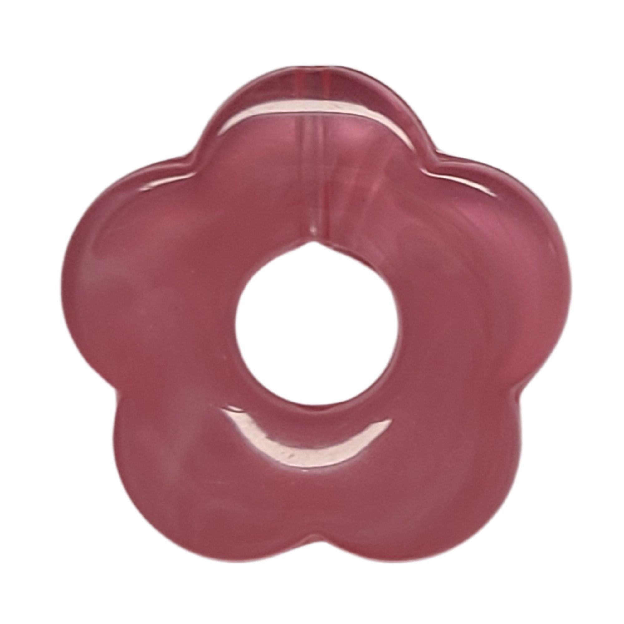 ARTSHOP Flower power n17 pendentif fleur capucine rose 27mm