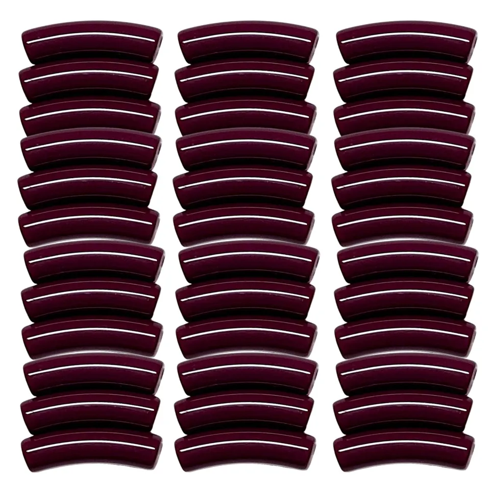 ARTSHOP Tiny Tubes perles 21 prune incurvé 5 mm x10