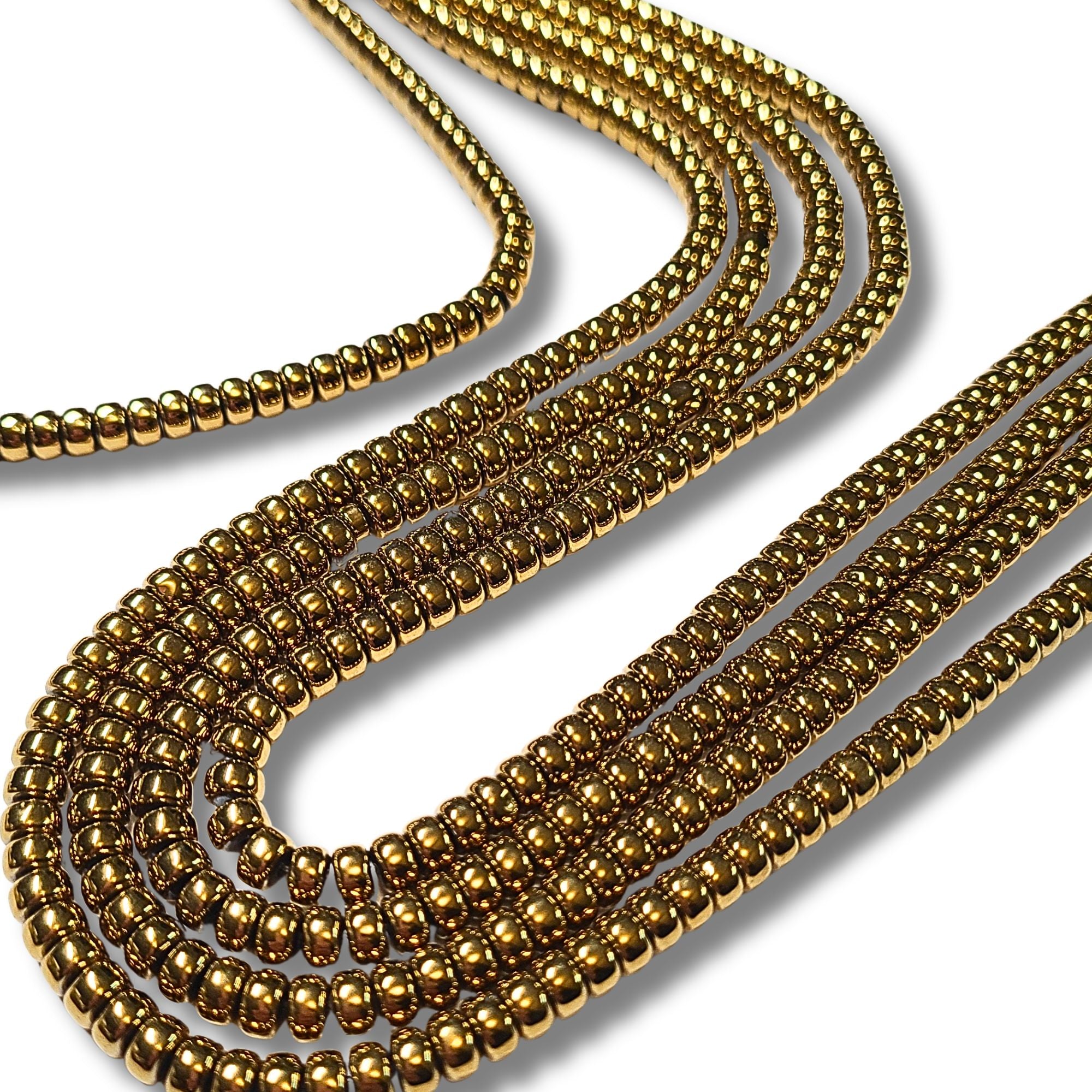 ARTSHOP Séparateurs HD-3 rondelle hématite dorée 6mm x50