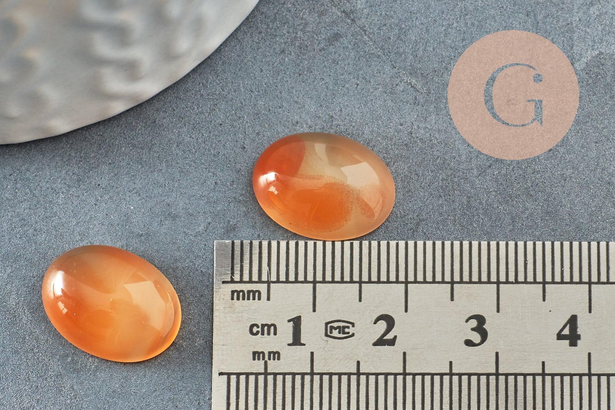 Gingerlily Pierres G9960 cabochon agate orange ovale 16x12 mm