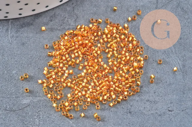 Gingerlily Perles G10923 perles rocaille tube orange 8g