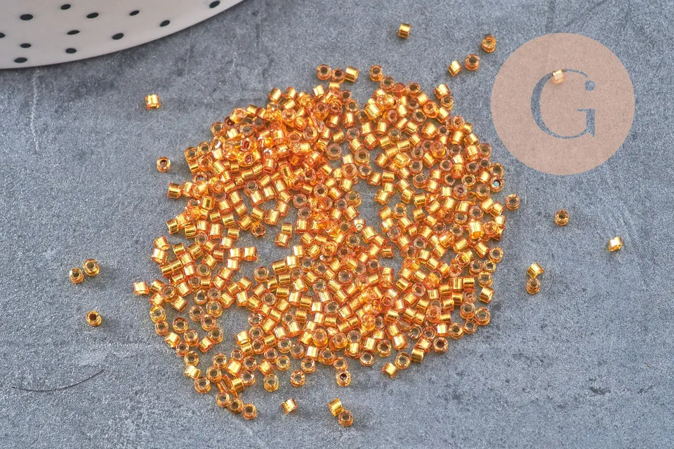 Gingerlily Perles G10923 perles rocaille tube orange 8g