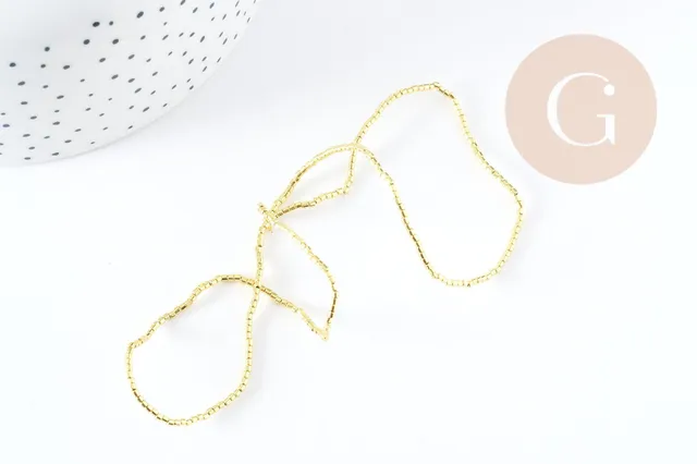Gingerlily Perles tube hématite synthétique dorée fil 40cm x1