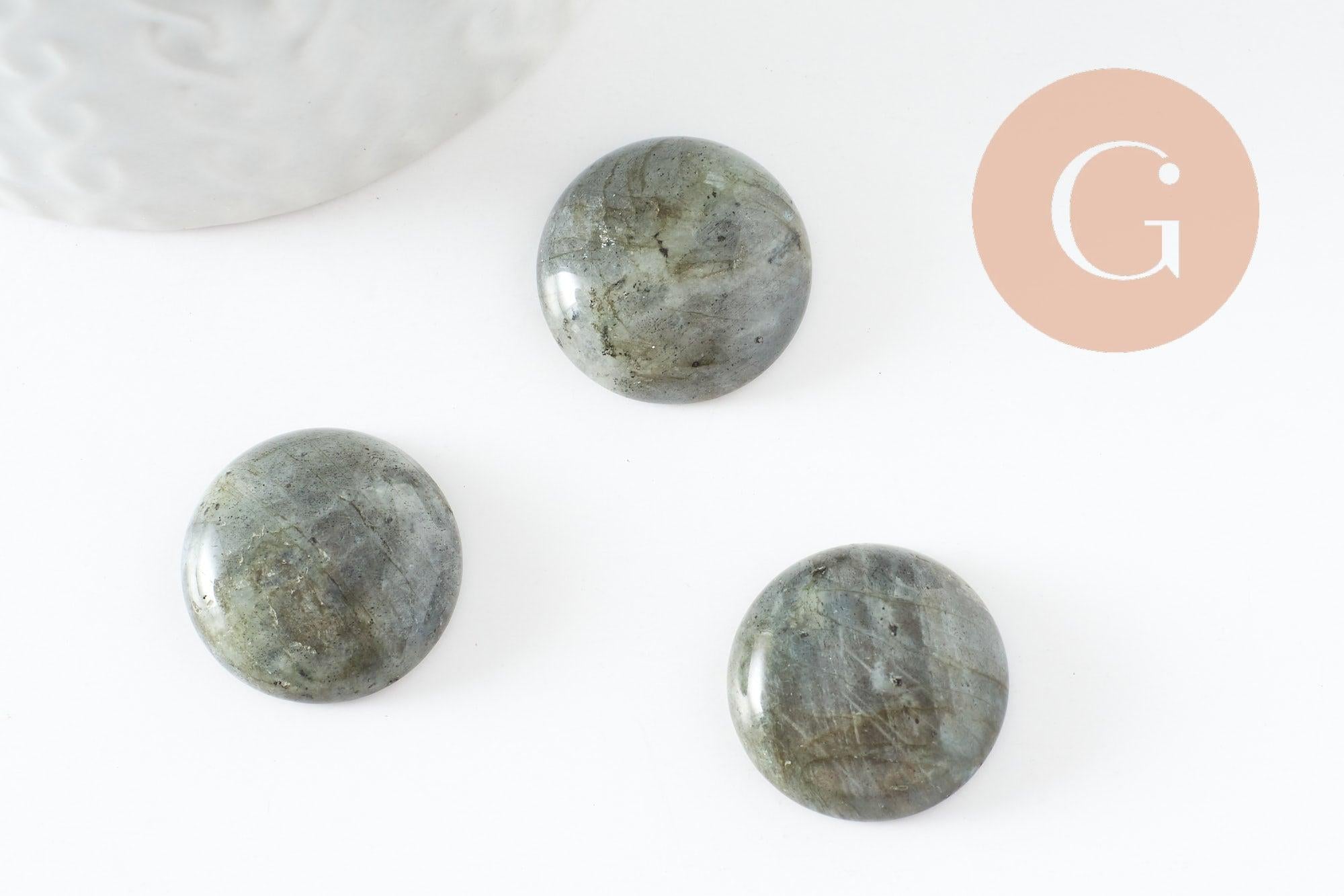 Gingerlily Labradorite G9614 cabochon rond 20mm x1 pierre naturelle