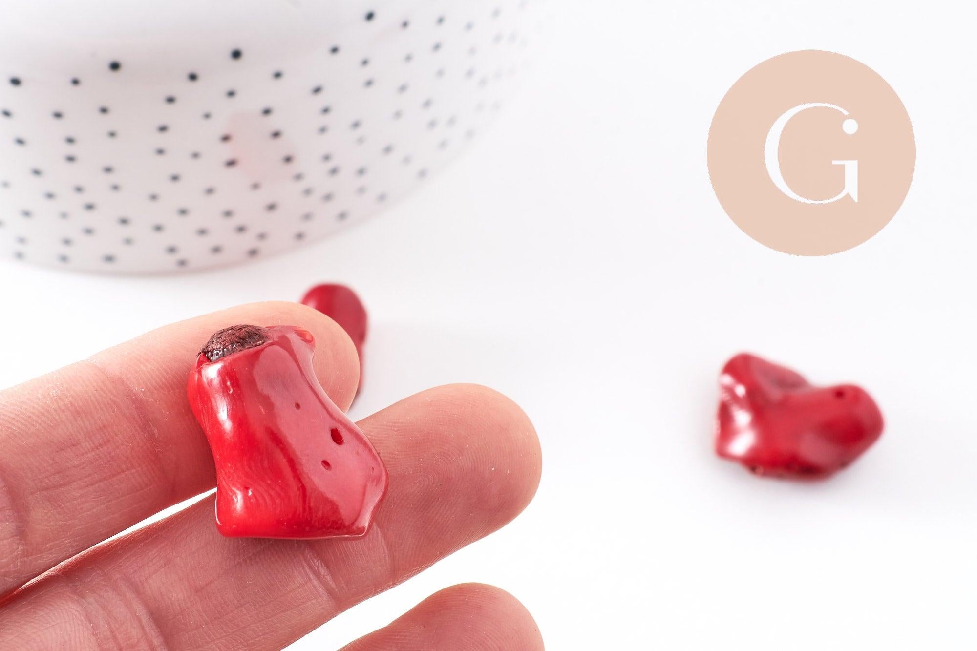 Gingerlily Pendentifs DIY branche corail rouge G2667