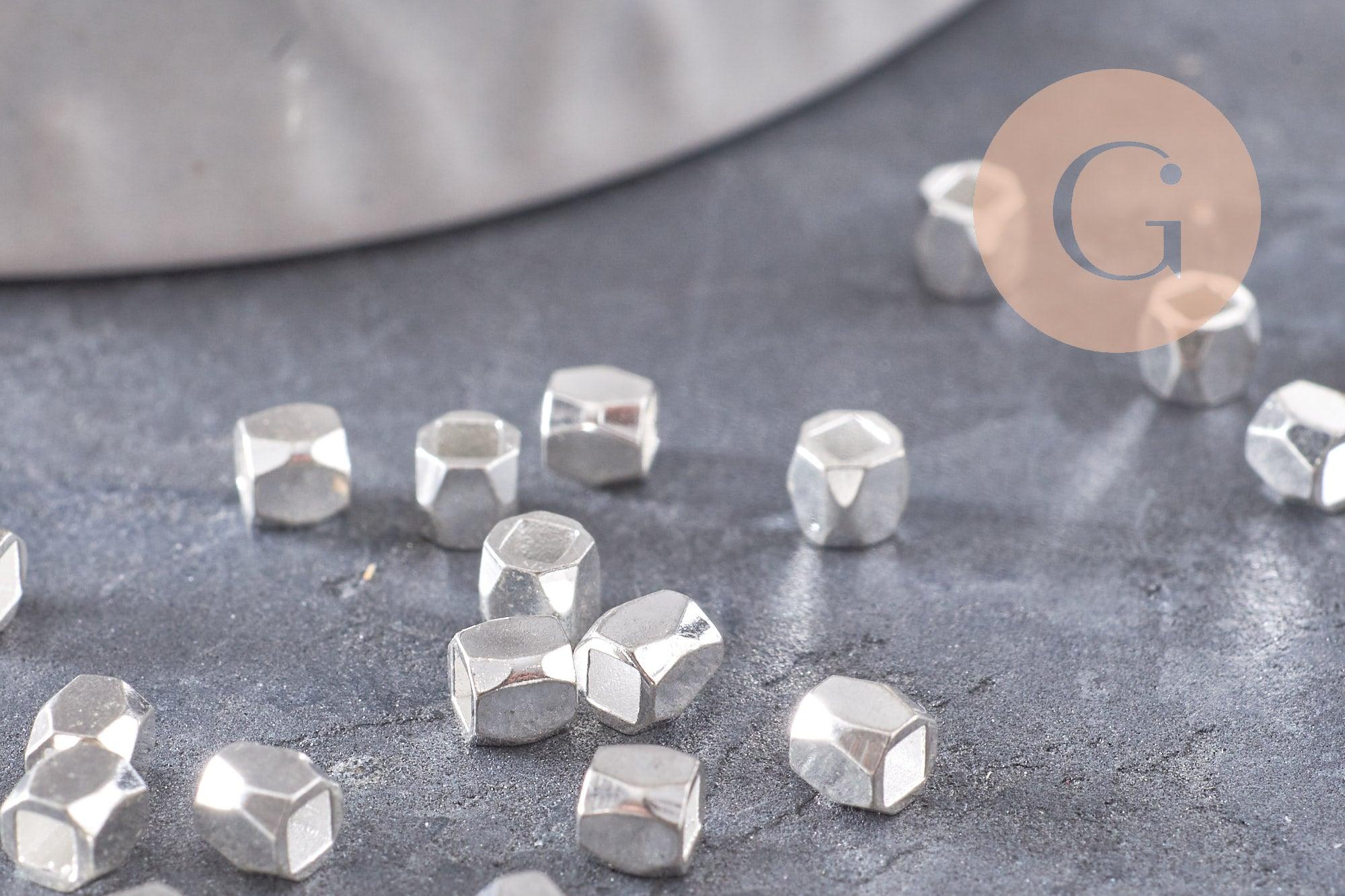 Gingerlily Perles intercalaires facettées laiton perles 3mm doré x50