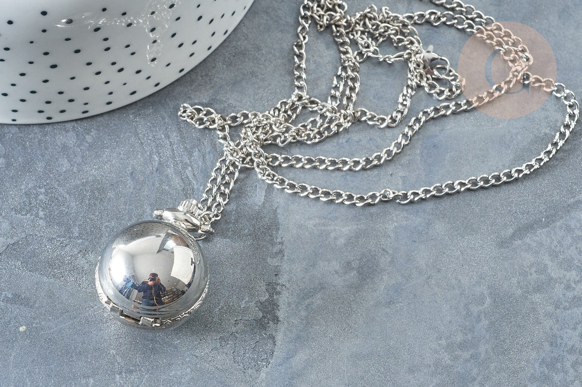 Gingerlily Pendentif Montre Gousset Platine 36mm x1 Rétro