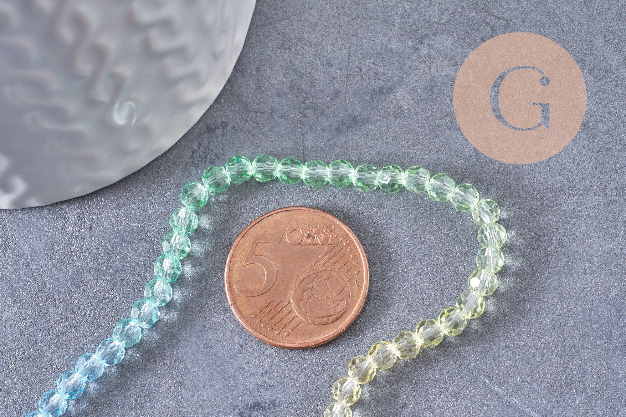 Gingerlily G10282 perles cristal multicolore 4.5mm fil 32cm