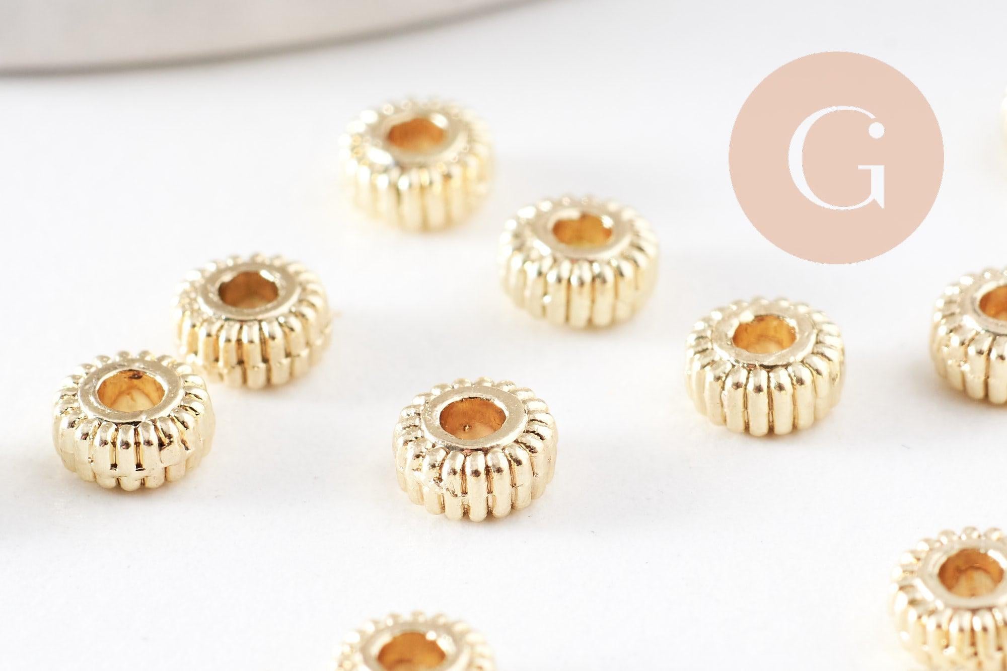 Gingerlily G10094 perles rondelles zamac doré 4,5mm x20