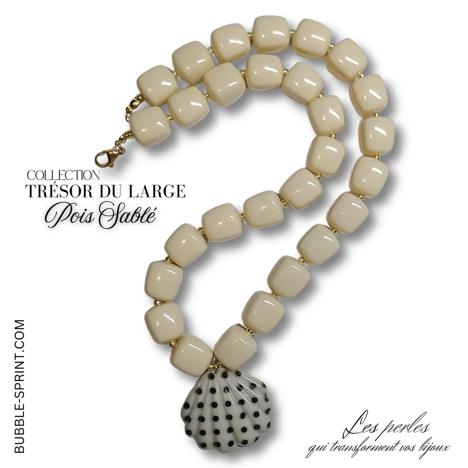 ARTSHOP Trésor du Large Pois Sablé collier 52CM