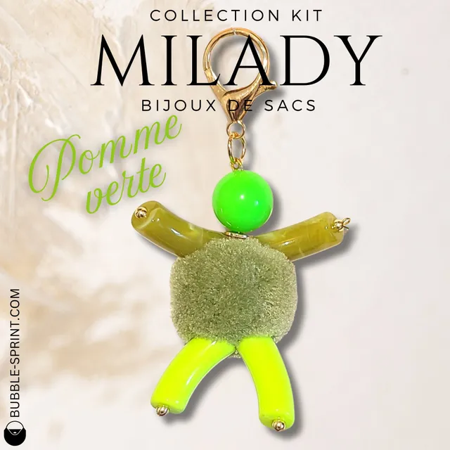 ARTSHOP Bijoux de Sacs 2 kit Milady pomme verte