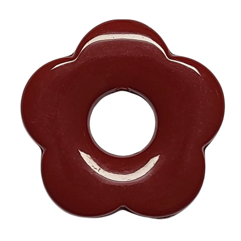 ARTSHOP Flower power fleur capucine rouge brique 27mm