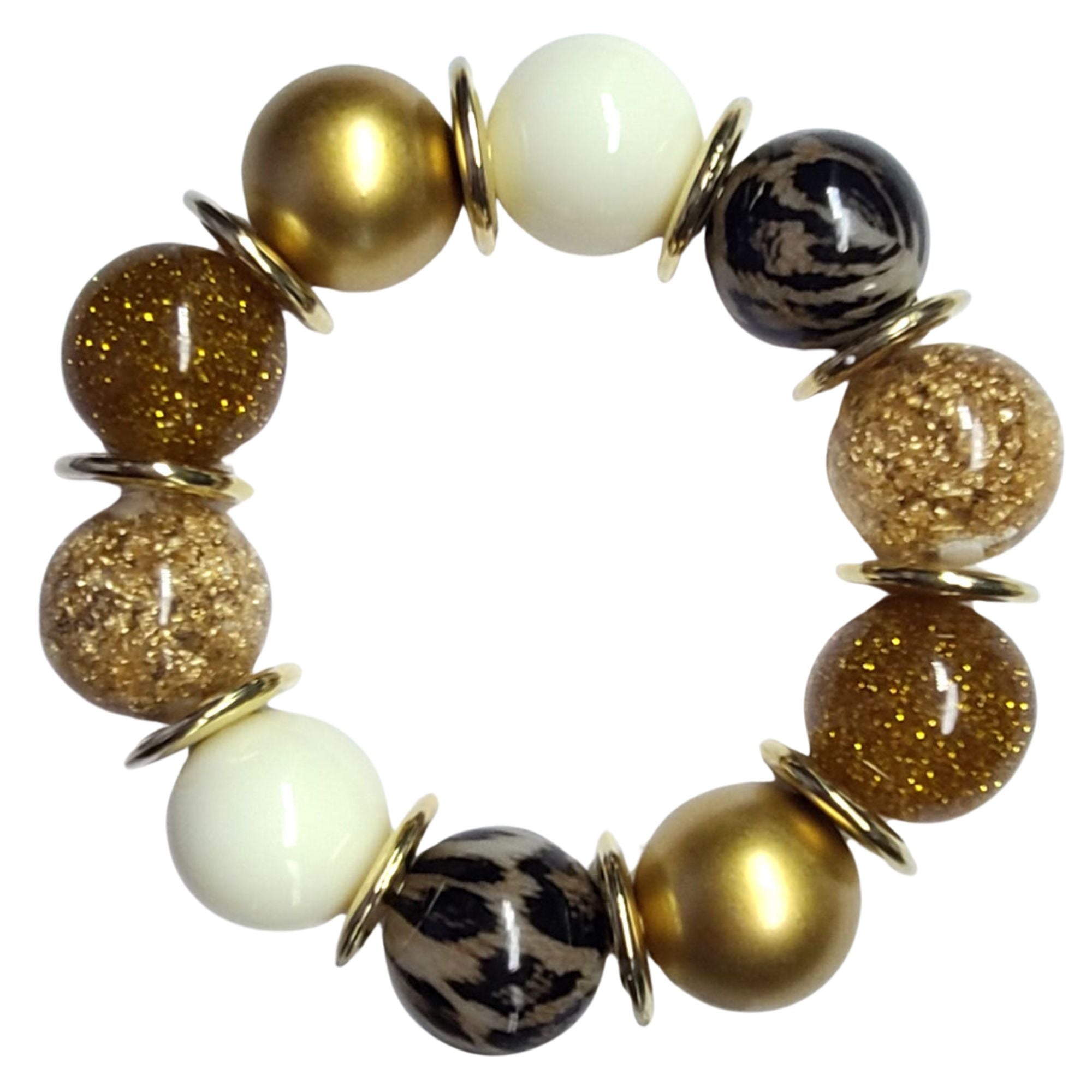 ARTSHOP Sparkly kit bracelet doré #9 boules 20mm