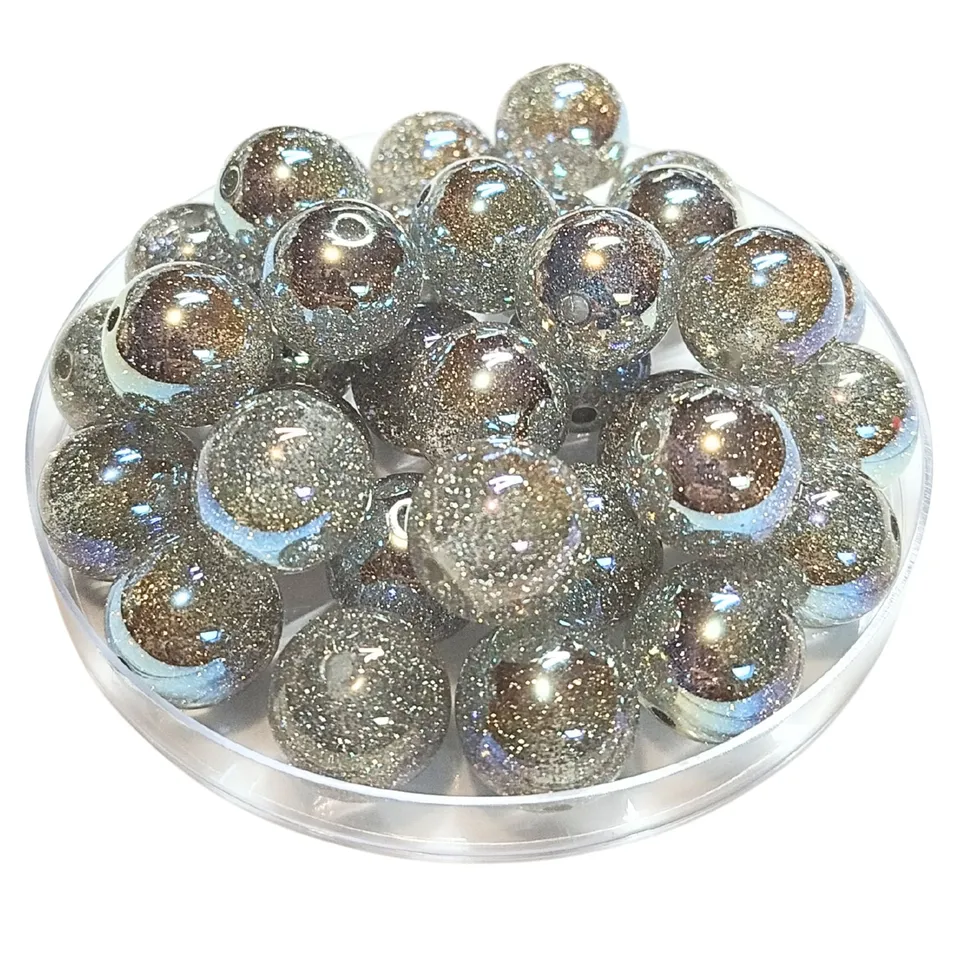 ARTSHOP Boules Glitters 262 boule acrylique glitter AB argent 16mm x15