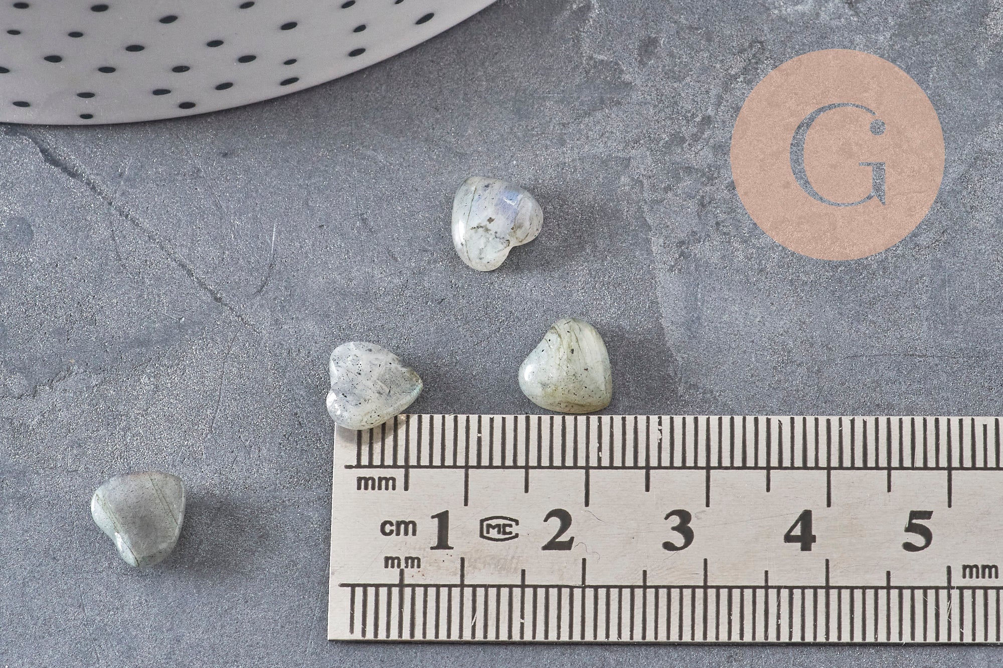 Gingerlily G11047 cabochon coeur labradorite 8x8mm