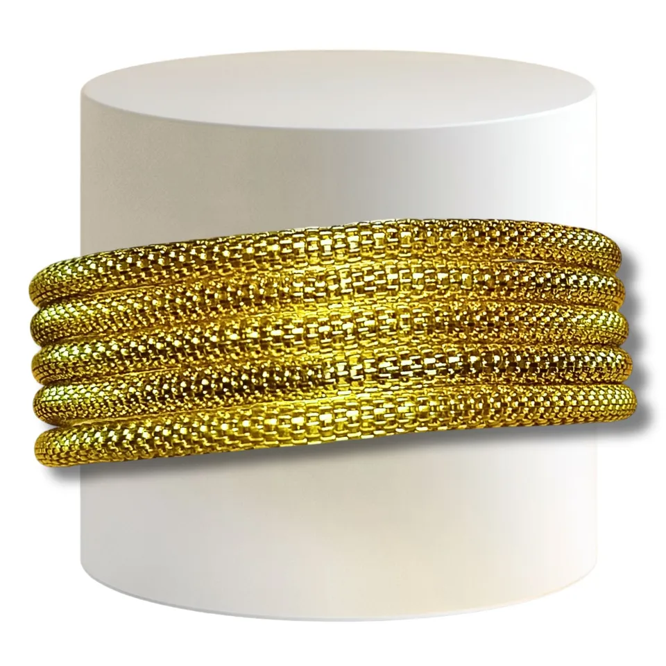 ARTSHOP Cotte de Mailles bracelet élastique doré foncé x1